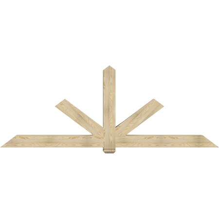 Ekena Millwork Kennewick Rough Sawn Timber Gable Bracket, Douglas Fir, 108"W x 40"H x 6"D x 6"F, 9/12 Pitch GBW108X40X0606KEN00RDF